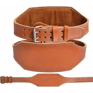 High Quality Cowhide Gym Training Lifting Belts Customizable Logo Power Training Lever Prong Buckle Fitness <b>Back</b> <b>Support</b> - Product Image 4