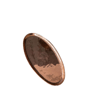 Plateau de service rond en cuivre gravé vintage avec bordure décorative pour hôtels de luxe, restaurants et événements festifs - Product Image 5
