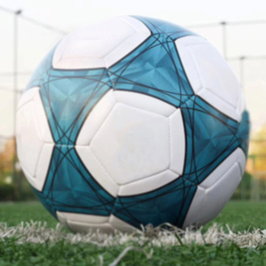 Ballon de football de haute qualité taille 5, logo personnalisé, design hybride en PU sans couture, cousu à la machine, utilisation intérieure/extérieure, emballage carton - Product Image 2