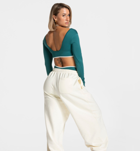 Nouvel Arrivage en Gros : Pantalon de Jogging Femme 100% Coton Respirant et Doux pour l'Entraînement et le Fitness - Product Image 2