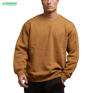 Sudadera de Cuello Redondo Holgada de Punto Grueso 100% Algodón con Logotipo Personalizado para Hombre, Estilo Casual - Product Image 3