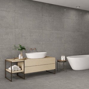 Carreaux de sol et de mur en porcelaine gris oxyde moderne, finition mate, résistants aux acides, texture solide, épaisseur 8,5 mm, pour villas et hôpitaux - Product Image 1