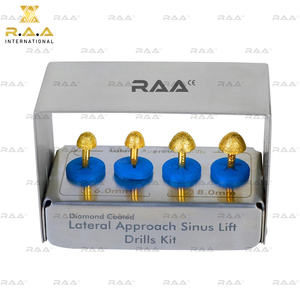 Kit de forets pour abordage latérale dentaire et lifting sinusal, comprenant quatre fraises diamantées de qualité supérieure R.A.A.INTERNATIONAL - Product Image 3