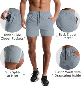 Pantalones Cortos Deportivos Transpirables para Hombre, para Correr, Gimnasio, Fitness, con Logotipo Personalizado, 5 Pulgadas, Casuales - Product Image 2