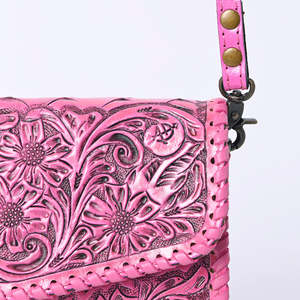2026 New Arrival for Color 100% Genuine Leather Bohemian Florals Embossed Crossbody <b>Shoulder</b> Bag ZIP Closure Single <b>Strap</b> Lady - Product Image 3
