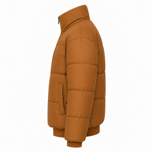Veste matelassée pour homme à marque privée, personnalisée avec impression 3D, fermeture éclair frontale, rembourrée, hiver, col montant, poignets côtelés, vente en gros OEM - Product Image 3