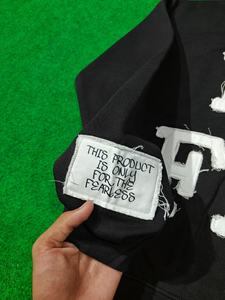 Sudadera con Capucha Personalizada con Logotipo, 100% Algodón, Estilo Urbano, Parches Desgastados, Bordado, con Cierre para Hombre - Product Image 5