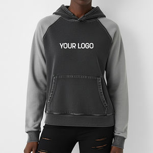 Nouvel Arrivage 2026 – Sweats à Capuche Hiver Femme 100% Coton Polaire Délavé à l'Acide, Anti-Boulochage, Personnalisable, Bicolore sur le Devant, Coupe Oversize, Anti-Plis - Product Image 1