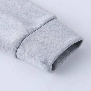 Men's Gray Hooded Sweatshirt Regular Fit Cotton Casual Autumn Wear Pocket Design Knitted Solid Color - Product Image 2