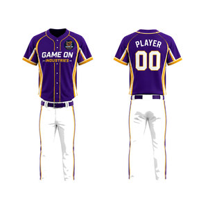 Uniforme de Béisbol para Equipos, Ropa Deportiva Personalizada de Alta Calidad, Uniforme de Béisbol para Hombre Más Vendido, Logotipo Personalizado - Product Image 2