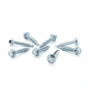 Rust-Resistant Galvanized Zinc Hex Head Roofing Screws - Red <b>Paint</b> Finish Custom Specifications - Product Image 1