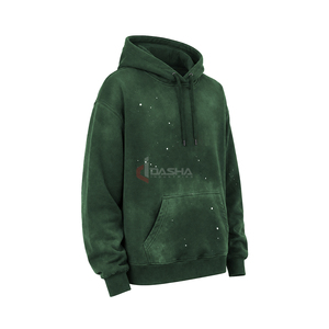 Sweat à capuche polaire pour homme, épais, en molleton bouclette, épaules tombantes, coupe oversize, logo personnalisé, coton, OEM, vente en gros - Product Image 4