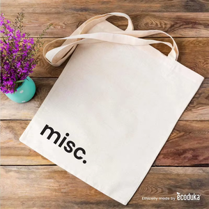 Recycled Cotton Shopping Tote | <b>Natural</b> Eco Friendly Carry <b>Bag</b> | Reusable Custom Printed <b>Bag</b> | Wholesale Promotional Grocery <b>Bag</b> - Product Image 4