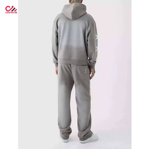 Ensemble de survêtement délavé pour hommes, style streetwear, coupe oversize et classique, avec impression en relief personnalisée, service OEM - Product Image 3
