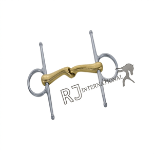 Riaz Jamal Nuevo Bocado Integral de Acero Inoxidable con Diseño de Cuadros Completos para Entrenamiento de Caballos Western/Equestrian, Plata Alemana - Product Image 1