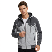 Sweat-shirt à capuche zippé pour homme, en tissu French Terry, avec poches, coupe classique, style décontracté, pour l'automne, fabriqué au Bangladesh