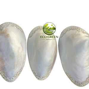 Bandeja Decorativa de Lujo con Centro de Concha de Nácar, Hecha a Mano, con Borde Dorado, para Regalos, Hoteles y Decoración de Interiores - Product Image 3