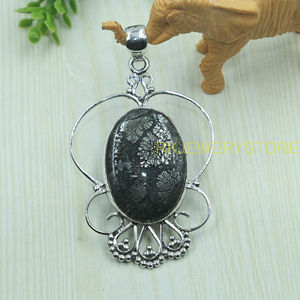 Colgante de Plata de Ley 925 con Marcasita, Diseño Ovalado Vintage Hecho a Mano, Joyería Elegante, Regalo para Mujer, Collar para Hermana - Product Image 6