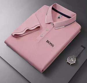 Chemise tricotée décontractée pour homme, nouvelle collection été, style européen et américain, 100 % coton, anti-boulochage, idéale pour le business - Product Image 1