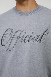 Sweat-shirt à col rond gris pour homme, coupe classique, tissu en molleton tricoté, style décontracté d'hiver, imprimé, manches longues, écologique - Product Image 2