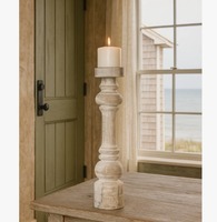 Porte-bougie en métal blanc de luxe, style baroque, résistant à la chaleur, grand support décoratif pour bougies, pour la maison, les mariages, au meilleur prix