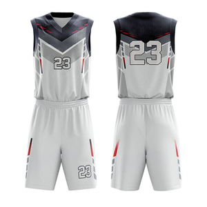 Nouvelle conception d'uniformes de basketball pour adultes, vêtements de basketball très vendus, manches courtes, imprimés, séchage rapide, 100% polyester - Product Image 5