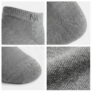 Ankle <b>Socks</b> Solid Gray Breathable Knitted <b>Running</b> <b>Socks</b> for Adults Summer Season - Product Image 4
