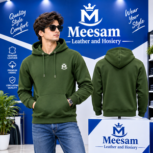 Sudadera con Capucha para Hombre, Verde, Algodón, Felpa Francesa, Logotipo Bordado, Ropa Casual de Otoño - Product Image 1