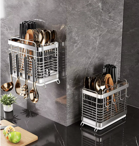 OEM/ODM Vietnam Wall Mounted Stainless Steel Chopstick Holder Single Tier Waterproof <b>Kitchen</b> <b>Storage</b> Rack - Product Image 1
