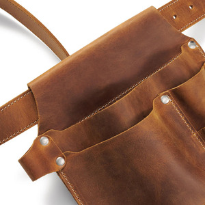 Cinturón de herramientas de floristería de cuero premium hecho a mano, organizador de jardinería ajustable, multibolsillos, resistente, con logotipo personalizado, precio asequible - Product Image 4