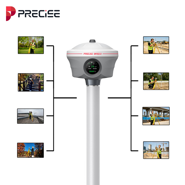 Durable Geospatial Precise Base2 IP68 GPS RTK Positioning Surveying Instrument IK08 GNSS Receiver GALILEO/GLONASS Support