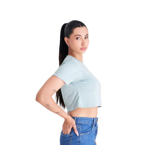 Top Corto para Mujer, Diseño Básico, Corte Elegante, Material Transpirable y Refrescante, Estilo Moderno para Adolescentes - Product Image 3