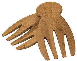 Mélangeur à salade manuel en bois massif fait main pour un mélange facile – Ustensile de cuisine en bois naturel pour salades - Product Image 3