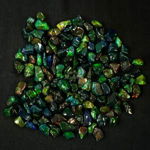 AAAA Ópalo Negro Etíope en Bruto 9-14MM, Ópalo en Bruto al por Mayor, Ópalo de Fuego Welo, Ópalo en Bruto Brillante, Gema de Ópalo, Ópalo de Fuego Negro Natural - Product Image 2