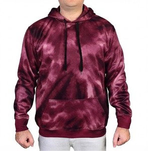 Sweat-shirt à capuche tie-dye pour homme, coupe classique, en molleton bouclette, pull décontracté avec poche, style automne - Product Image 3