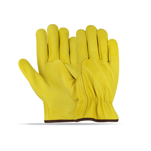 Gants de travail en cuir, paume orange, pointes des doigts antidérapantes, bracelet élastique, résistants à la chaleur, antistatiques, imperméables, gants de sécurité - Product Image 2