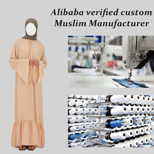 Custom Nida Closed Abaya with Ruffle Hem and Wide Sleeves Islamic Clothing <b>for</b> Women Muslim <b>Dress</b> Manufacturer <b>Eid</b> Modest Abaya - Product Image 2