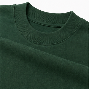 T-shirt Homme Surdimensionné à Manches Courtes en Tissu Structuré Vert Forêt Lourd Personnalisé MTS-OVR-0016 - Product Image 6