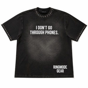 เสื้อยืดคอกลมพรีเมียมทรงโอเวอร์ไซส์สีดำฟอกยีนส์  ผ้าฝ้ายเนื้อหนัก ระบายอากาศได้ดี สไตล์สตรีทแวร์ลำลอง  พร้อมโลโก้ด้านหน้า รับผลิตแบบ OEM และ ODM - Product Image 1