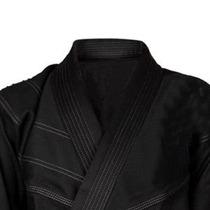 Kimono de BJJ noir 100 % coton durable pour adulte unisexe, tenue d'arts martiaux coupe classique, style uni teint, kit en stock - Product Image 4
