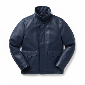 Blouson universitaire pour homme 100% polyester, col rabattable, fermeture éclair, patchwork, chaud, décontracté, printemps, extérieur en polaire, vente en gros OEM - Product Image 3