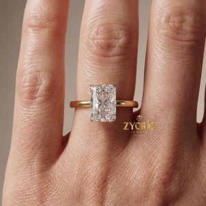 Luxury 1.21 Carat Lab Grown Radiant Cut Diamond Engagement <b>Ring</b> EF VS1 925 <b>Silver</b> <b>Solitaire</b> Wedding & Party <b>Ring</b> - Product Image 5