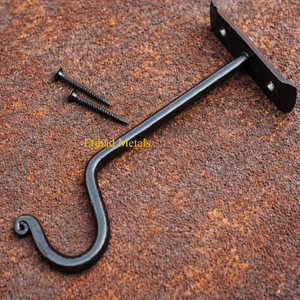 Hand Forged <b>Wall</b> Hook Hand-Forged Vintage Style Ceiling Hook Rustic Metal <b>Wall</b> Hook Industrial Style Single Hook for Clothing Dr - Product Image 5