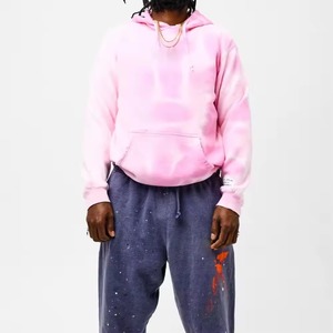 Custom Lightweight Pink 100% Cotton Winter Hoodie Men Pullover Oversized Heavyweight Fleece Lined Breathable Formal Streetwear - Product Image 1