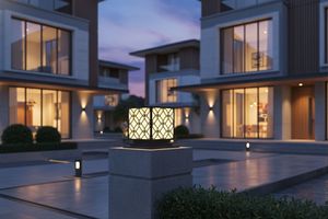 Lámpara de Columna LED Estilo Barroco para Puerta, Decoración Vietnamita CM, para Exteriores, Jardín, Villa, Negra, E27, IP65, AC 220V (±10%) - Product Image 4