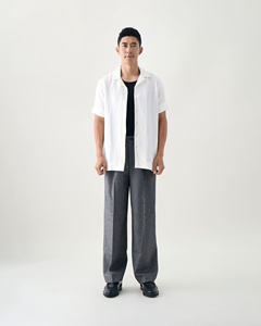 Chemise décontractée élégante pour homme The31, blanche, à manches courtes, col rabattu, boutonnage simple, modèle 11SHSM003 - Product Image 6