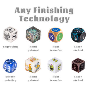 FACCUB Logotipo Personalizado Ângulo Direito Amarelo Vermelho Impresso D6 Resina Plástico RPG Promocional Dice <span class=keywords><strong>Cube</strong></span> Toy - Product Image 6