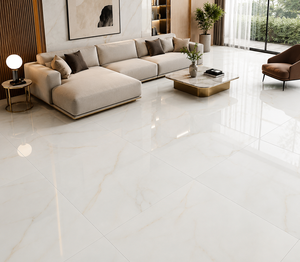 กระเบื้องปูพื้นพอร์ซเลนเคลือบเงาขนาด 600x600 มม. คุณภาพพรีเมียม กระเบื้องตกแต่งภายในหรูหรา กระเบื้องปูผนังและพื้นสำหรับอาคารสำนักงาน ขนาด 60x60 ซม. - Product Image 6