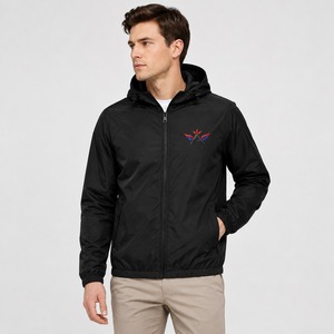 Veste coupe-vent pour homme, vêtements d'extérieur personnalisés de qualité supérieure, veste coupe-vent pour homme conçue avec un tissu léger et résistant au vent - Product Image 1