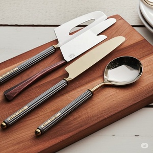 Modern Luxury Stainless Steel <b>Flatware</b> <b>Sets</b> with Resin Handles-Reusable Matte Polish for Weddings & Business Gifts - Product Image 1